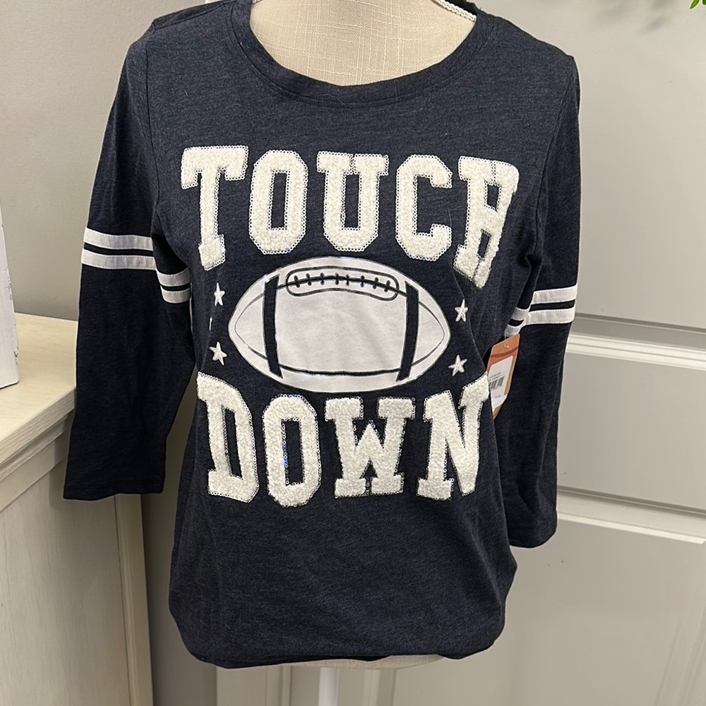 Anneliese Size Medium Touchdown Football Shirt - Navy Blue